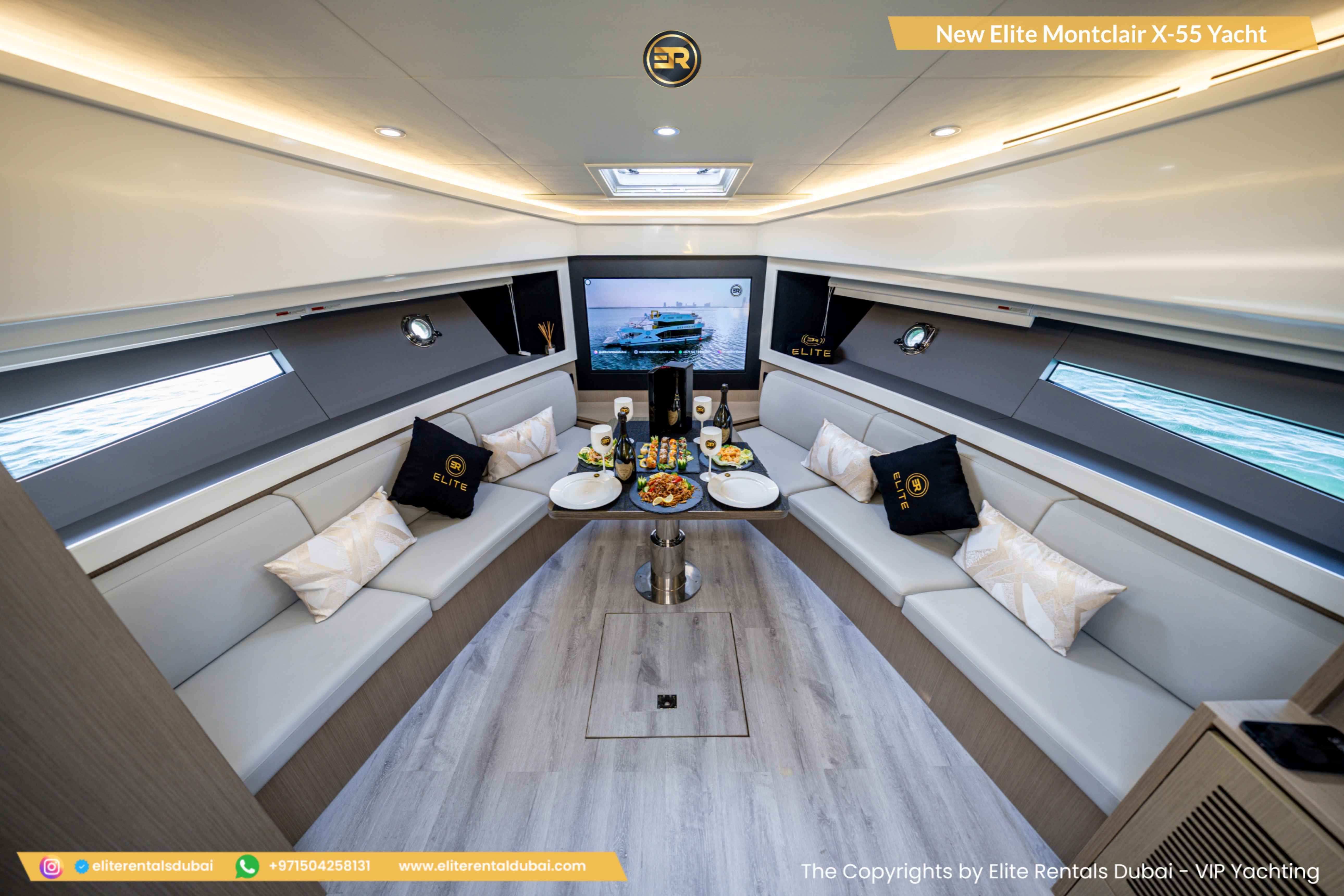 Elite Montclaire X-55 Yacht | Rent in Dubai from AED 1,800 per
